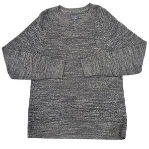 Abercrombie & Fitch Sweater Mens Medium Gray Round Neck Pullover Knit Cotton